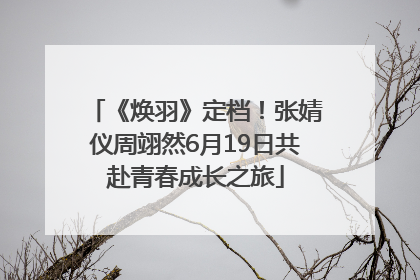 《焕羽》定档！张婧仪周翊然6月19日共赴青春成长之旅
