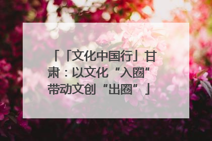 「文化中国行」甘肃：以文化“入圈”带动文创“出圈”