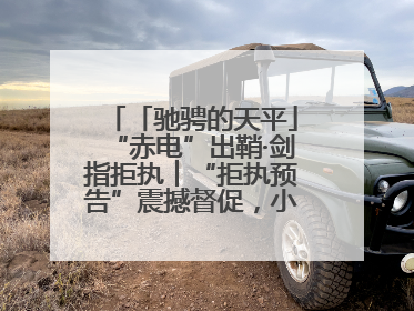 「驰骋的天平」“赤电”出鞘·剑指拒执︱“拒执预告”震撼督促，小心“执行”变“执刑”