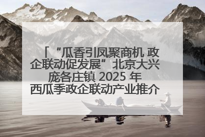 “瓜香引凤聚商机 政企联动促发展”北京大兴庞各庄镇 2025 年西瓜季政企联动产业推介活动圆满举行