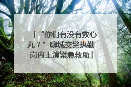 “你们有没有救心丸？”聊城交警执勤岗内上演紧急救助