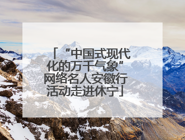 “中国式现代化的万千气象”网络名人安徽行活动走进休宁