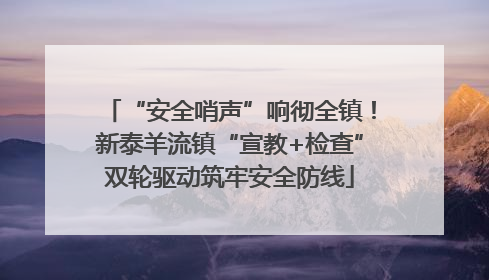 “安全哨声”响彻全镇！新泰羊流镇“宣教+检查”双轮驱动筑牢安全防线