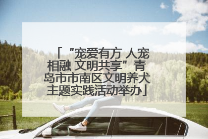 “宠爱有方 人宠相融 文明共享”青岛市市南区文明养犬主题实践活动举办