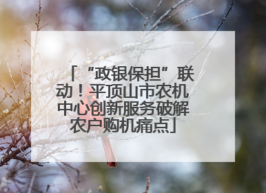 “政银保担”联动！平顶山市农机中心创新服务破解农户购机痛点