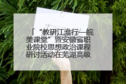 “教研江淮行—皖美课堂”暨安徽省职业院校思想政治课程研讨活动在芜湖高级职业技术学校举行