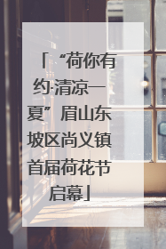 “荷你有约·清凉一夏”眉山东坡区尚义镇首届荷花节启幕