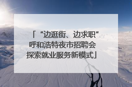 “边逛街、边求职” 呼和浩特夜市招聘会探索就业服务新模式