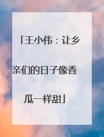 王小伟：让乡亲们的日子像香瓜一样甜