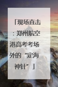 现场直击：郑州航空港高考考场外的“定海神针”