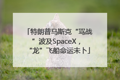 特朗普马斯克“骂战”波及SpaceX，“龙”飞船命运未卜
