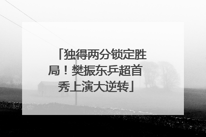 独得两分锁定胜局！樊振东乒超首秀上演大逆转