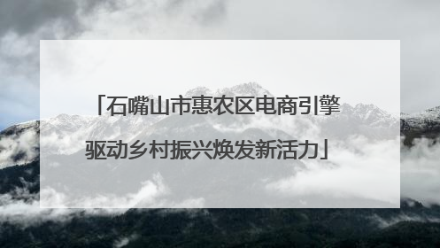 石嘴山市惠农区电商引擎驱动乡村振兴焕发新活力
