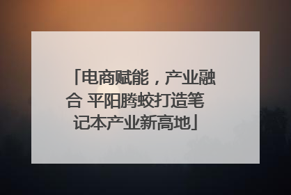 电商赋能，产业融合 平阳腾蛟打造笔记本产业新高地