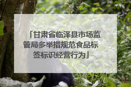 甘肃省临泽县市场监管局多举措规范食品标签标识经营行为