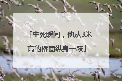 生死瞬间，他从3米高的桥面纵身一跃