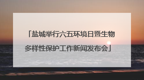 盐城举行六五环境日暨生物多样性保护工作新闻发布会