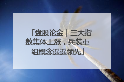 盘股论金｜三大指数集体上涨，兵装重组概念遥遥领先