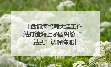 盘锦海警局大洼工作站打造海上矛盾纠纷“一站式”调解阵地