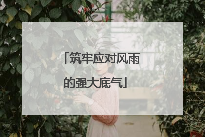 筑牢应对风雨的强大底气