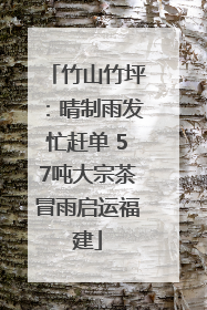 竹山竹坪：晴制雨发忙赶单 57吨大宗茶冒雨启运福建