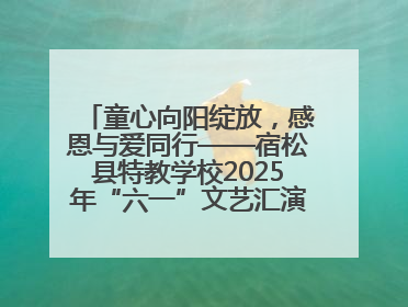 童心向阳绽放，感恩与爱同行——宿松县特教学校2025年“六一”文艺汇演圆满落幕