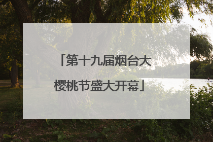 第十九届烟台大樱桃节盛大开幕