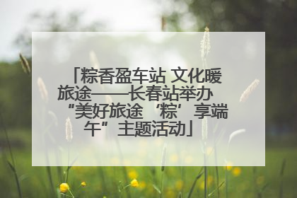 粽香盈车站 文化暖旅途——长春站举办 “美好旅途‘粽’享端午”主题活动