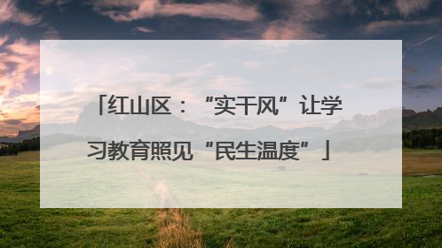 红山区：“实干风”让学习教育照见“民生温度”