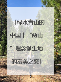 绿水青山的中国丨“两山”理念诞生地的富美之变