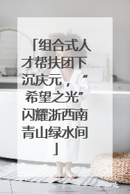 组合式人才帮扶团下沉庆元，“希望之光”闪耀浙西南青山绿水间