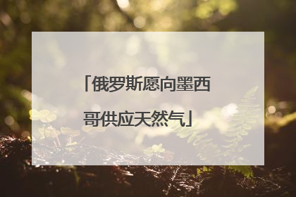 俄罗斯愿向墨西哥供应天然气