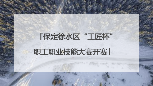 保定徐水区“工匠杯”职工职业技能大赛开赛