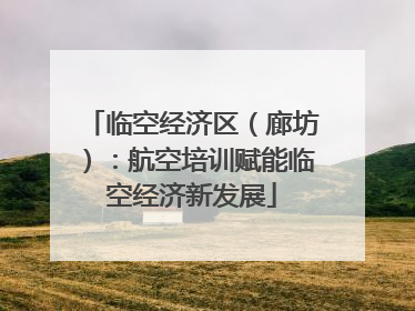 临空经济区（廊坊）：航空培训赋能临空经济新发展