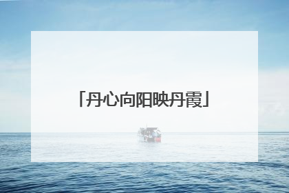 丹心向阳映丹霞