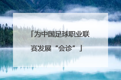为中国足球职业联赛发展“会诊”