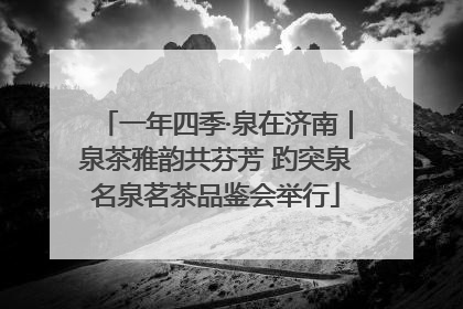 一年四季·泉在济南｜泉茶雅韵共芬芳 趵突泉名泉茗茶品鉴会举行