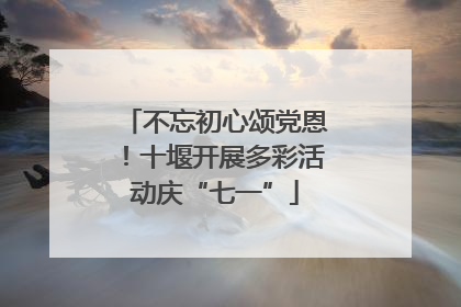 不忘初心颂党恩！十堰开展多彩活动庆“七一”