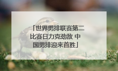 世界男排联赛第二比赛日力克劲敌 中国男排迎来首胜