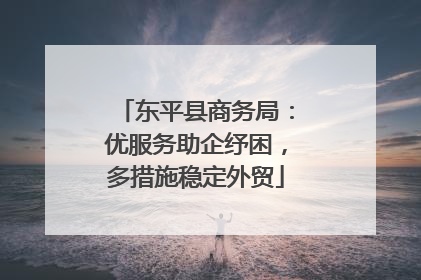 东平县商务局：优服务助企纾困，多措施稳定外贸