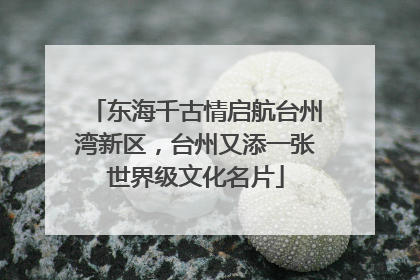 东海千古情启航台州湾新区，台州又添一张世界级文化名片