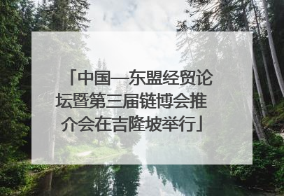 中国—东盟经贸论坛暨第三届链博会推介会在吉隆坡举行