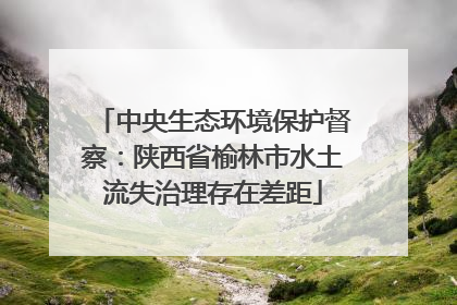 中央生态环境保护督察：陕西省榆林市水土流失治理存在差距
