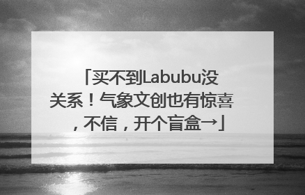 买不到Labubu没关系！气象文创也有惊喜，不信，开个盲盒→