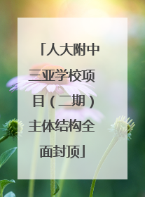 人大附中三亚学校项目（二期）主体结构全面封顶