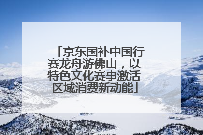 京东国补中国行赛龙舟游佛山，以特色文化赛事激活区域消费新动能