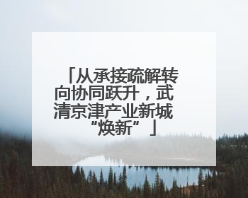 从承接疏解转向协同跃升，武清京津产业新城“焕新”