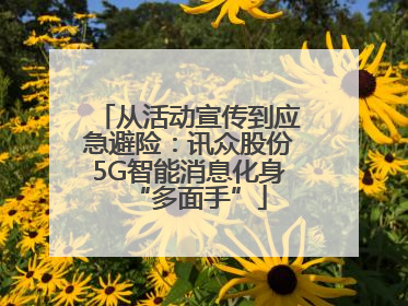 从活动宣传到应急避险：讯众股份5G智能消息化身“多面手”