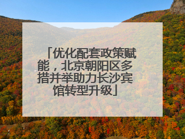 优化配套政策赋能，北京朝阳区多措并举助力长沙宾馆转型升级