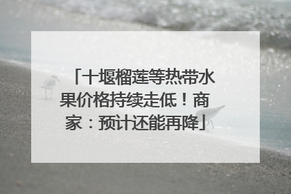 十堰榴莲等热带水果价格持续走低！商家：预计还能再降